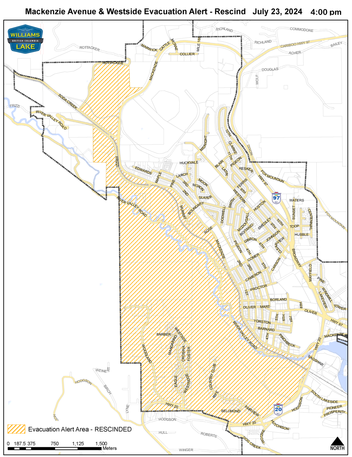 City of Williams Lake lifts evacuation alert caused by River Valley ...